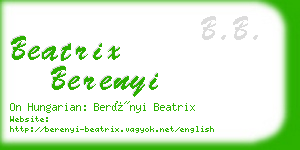 beatrix berenyi business card